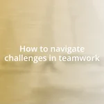 How to navigate challenges in teamwork