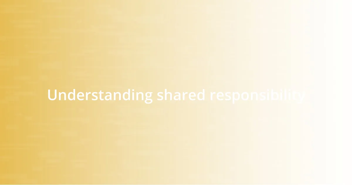 Understanding shared responsibility